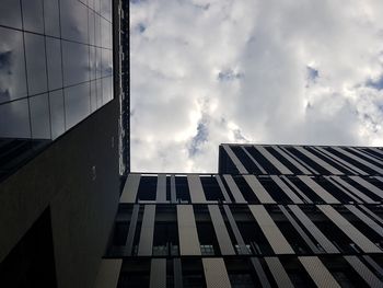 Low angle view of modern building against sky