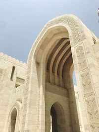 Low angle view of historical building against sky