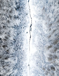 Full frame shot of icicles on mountain