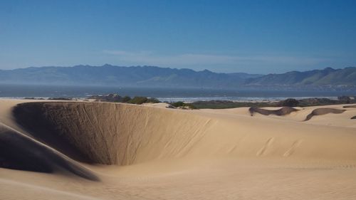 Sand dunes in desert