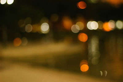 Defocused image of illuminated christmas lights