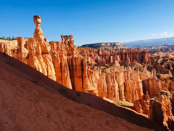 Panoramic view of rock formations against sky