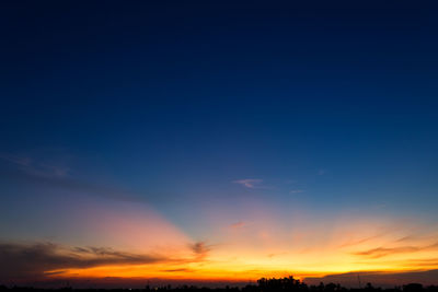 Low angle view of sky at sunset