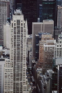 High angle view of skyscrapers