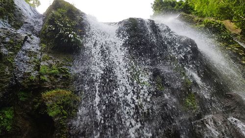 Scenic view of waterfall