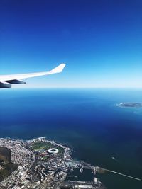 Aerial view of sea against sky