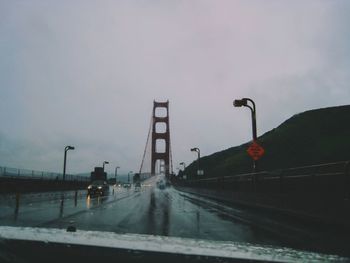 Road passing through city