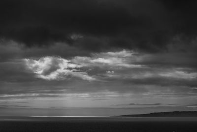 Storm clouds over sea