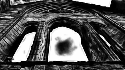 Low angle view of historic building against sky