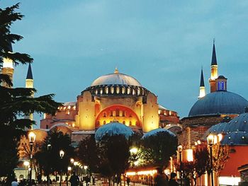 Panoramic view of cathedral against blue sky