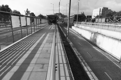 Railroad tracks against sky