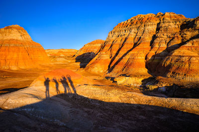 The wucai city scenic area near urumqi, xinjiang, has a magnificent and dazzling danxia landform.