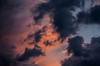 Low angle view of dramatic sky