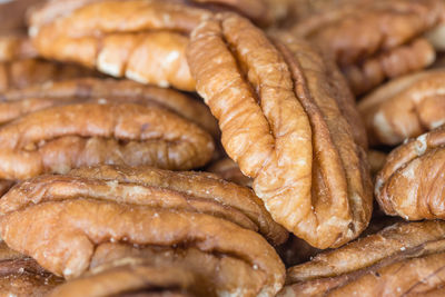 Full frame shot of pecan nuts