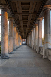 Empty corridor of building