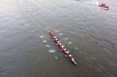 Boats in calm sea