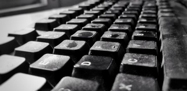 Close-up of computer keyboard