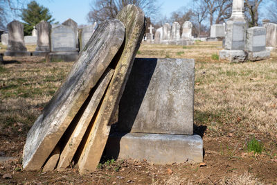 Stone structure in cemetery