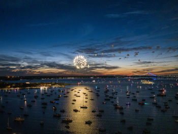 Fireworks over newport