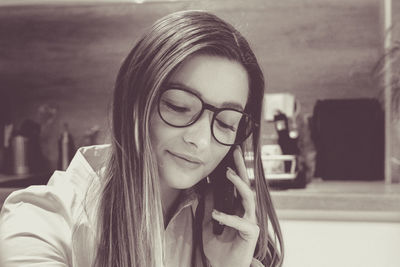 Portrait of young woman