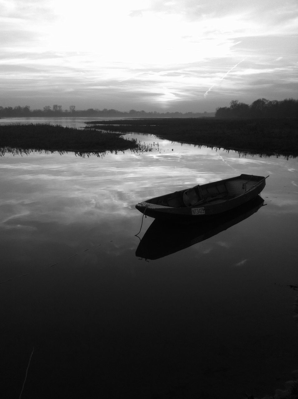 transportation, nautical vessel, water, boat, mode of transport, moored, tranquil scene, lake, sky, tranquility, reflection, scenics, beauty in nature, nature, waterfront, travel, cloud - sky, outdoors, sea, no people