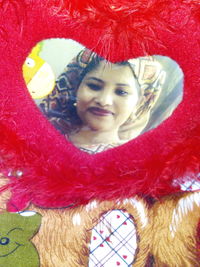 Close-up portrait of young woman