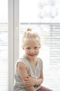 Portrait of girl with bandage