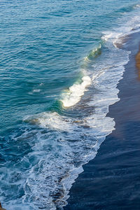 High angle view of beach