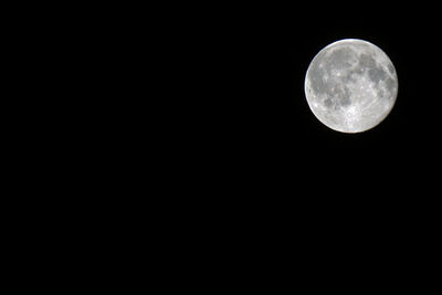 Low angle view of moon in sky