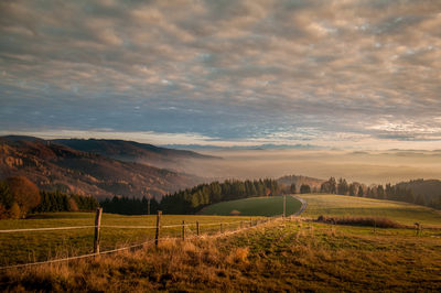 Scenic view of landscape against sky