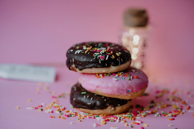 Close-up of cake on table