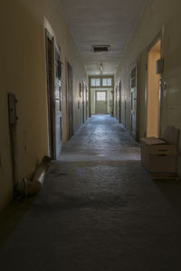 Empty corridor in building