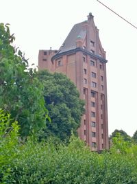 Low angle view of building against clear sky