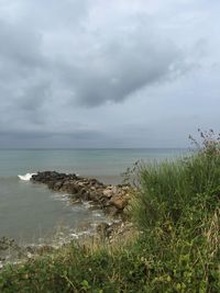 Scenic view of sea against sky