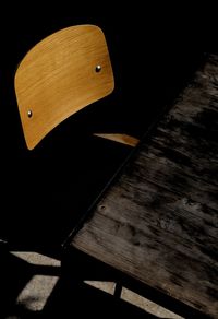 High angle view of table