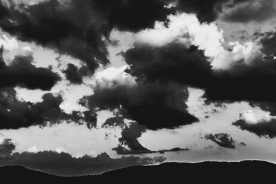 Low angle view of clouds in sky