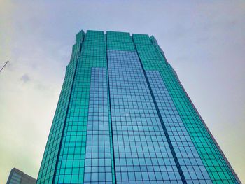 Low angle view of modern building against sky