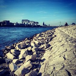 Rocks in sea