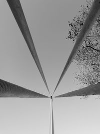 Low angle view of bridge against clear sky