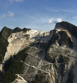 Aerial view of a mountain range