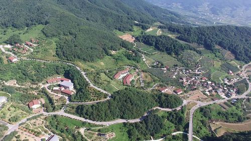 High angle view of townscape