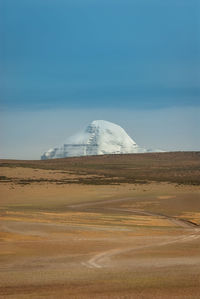 Scenic view of desert against sky