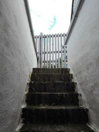 Low angle view of staircase against building