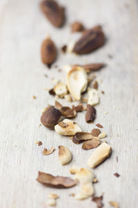 Close-up of nut food on table