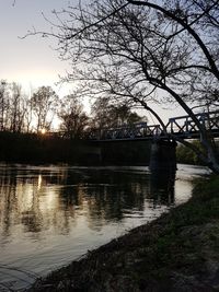 Bridge over river against sky