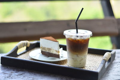 Close-up of drink on table