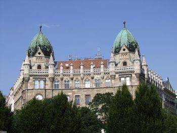 Low angle view of cathedral against clear sky