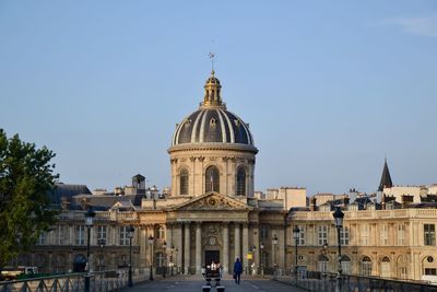 View of historic building against clear sky