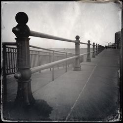 View of railing against sky