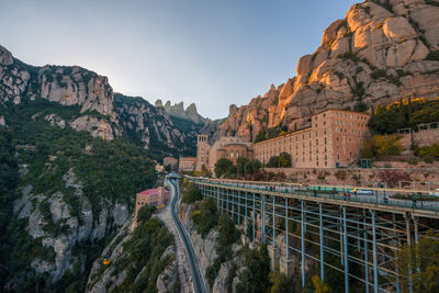 Panoramic view of rocky mountains against sky